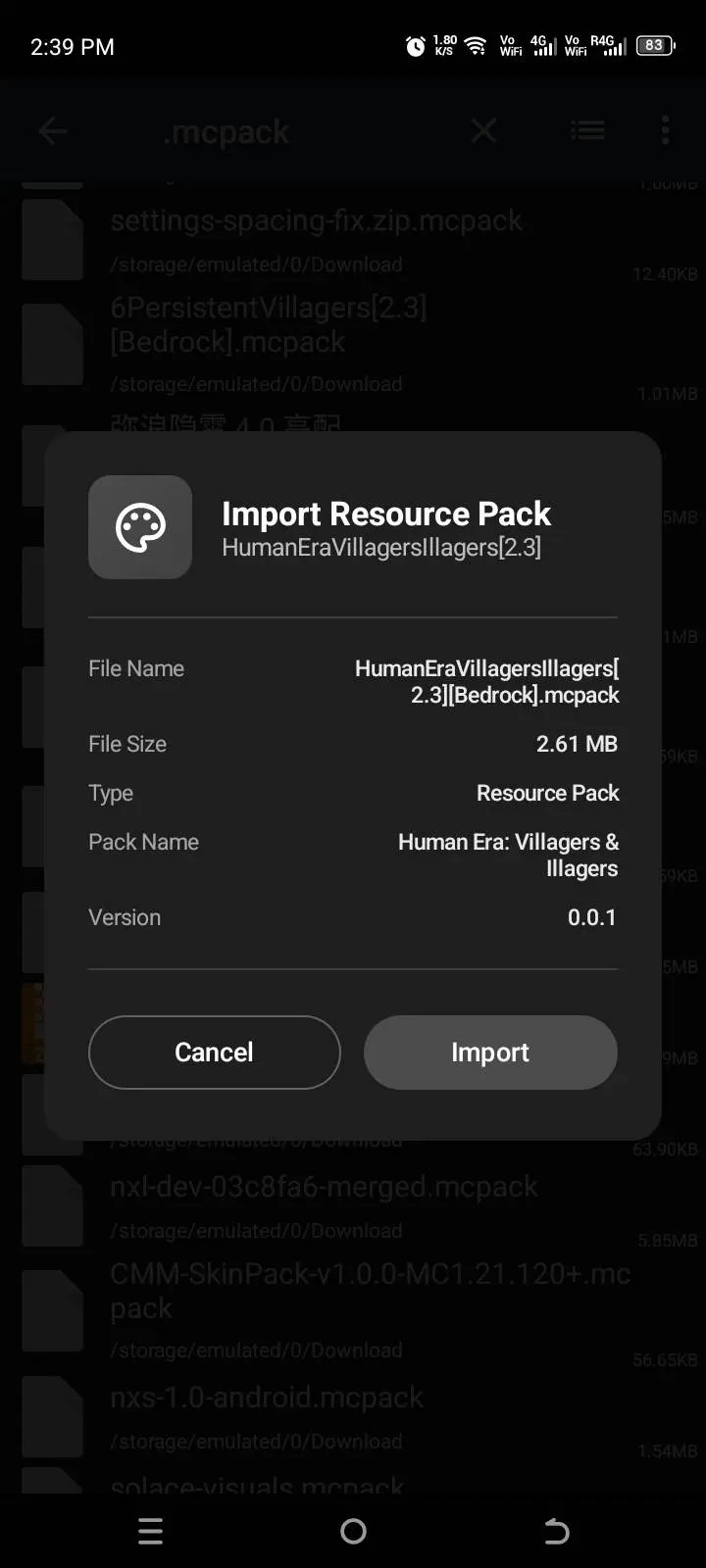 Resourcepack Import